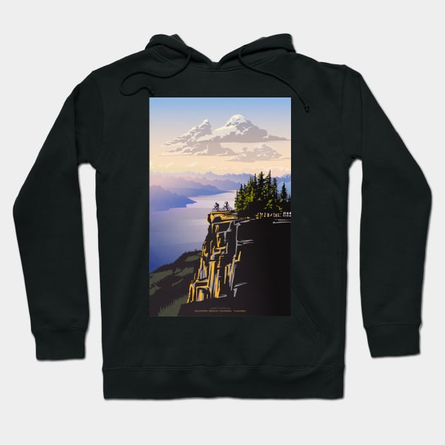 Beautiful British Columbia retro travel poster Hoodie by SFDesignstudio